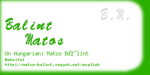 balint matos business card